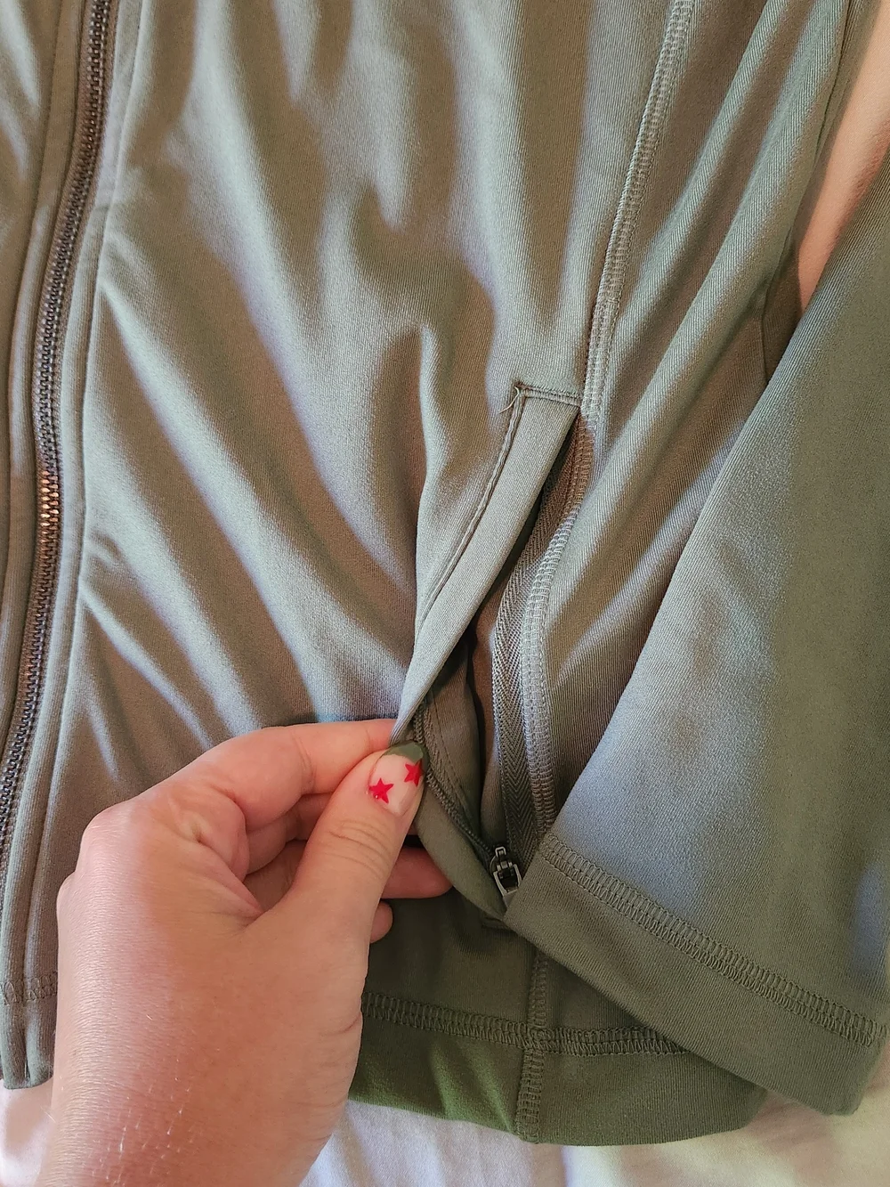 Gilly Hicks Olive Green Activewear Top